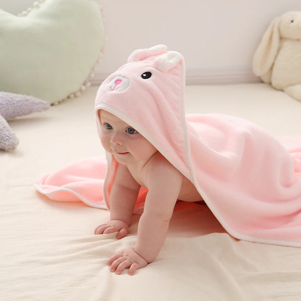 The Cuddly Hooded Wrap: Ultra-Soft Cartoon Bath & Sleep Towel
