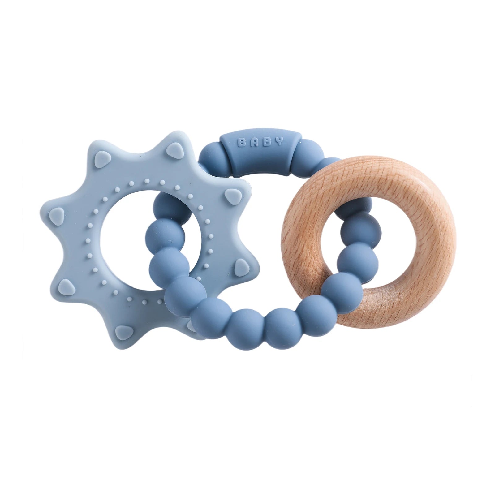 Planet-Theme Silicone Teething Bracelet | 360° Sensory Reach & Molar Relief