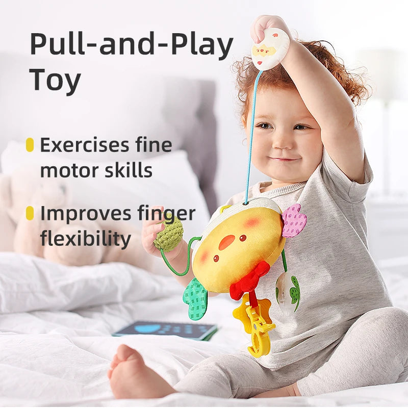 Barra de actividades musicales multisensoriales | Mordedor y sonajero de viaje universal