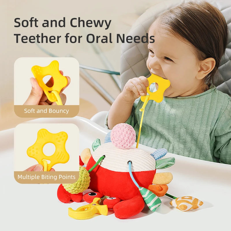 Multi-Sensory Musical Activity Bar | Universal Travel Teether & Rattle Toy