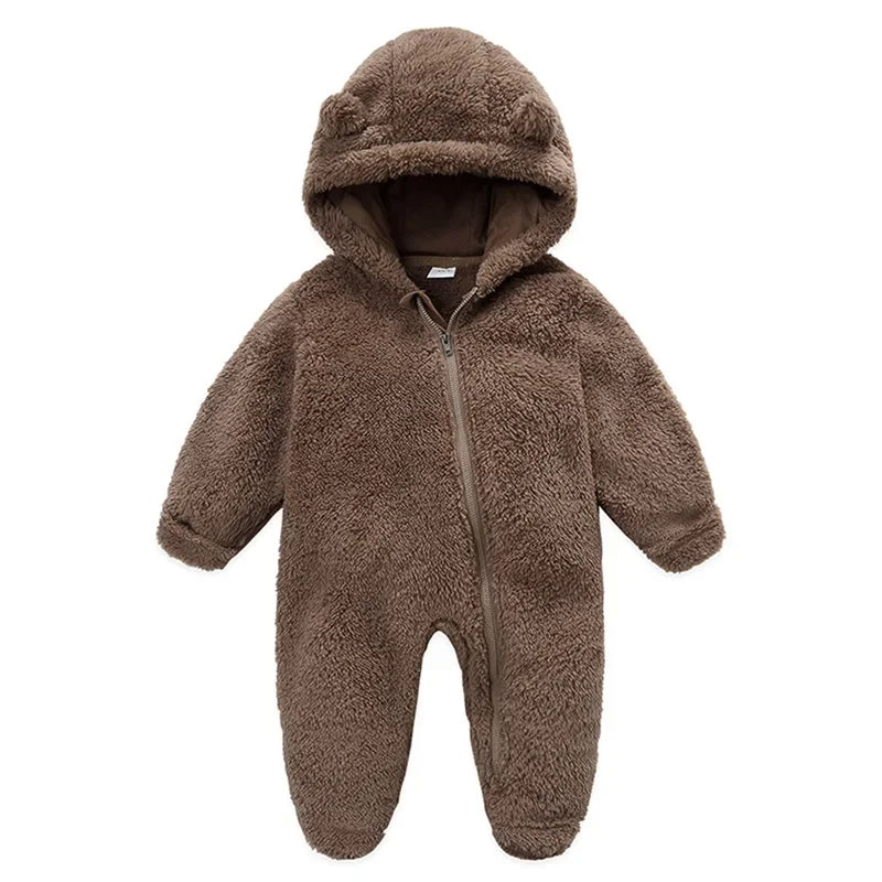 Cloud-Fleece Hooded Romper