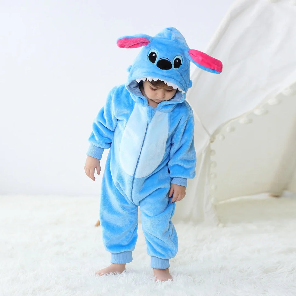 The Galaxy-Stitch Plush Romper: Ultra-Soft Character Jumpsuit