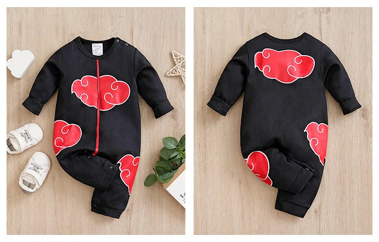 Anime O-Neck Long-Sleeved Newborns Baby Onesie