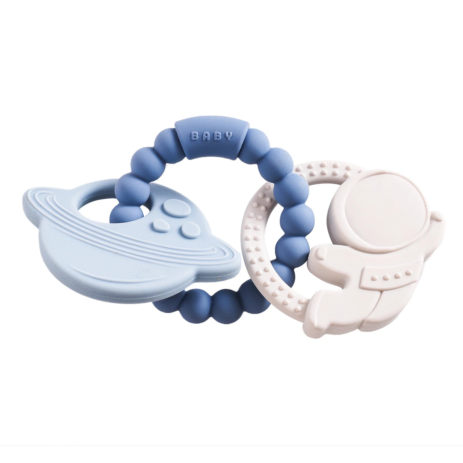 Planet-Theme Silicone Teething Bracelet | 360° Sensory Reach & Molar Relief