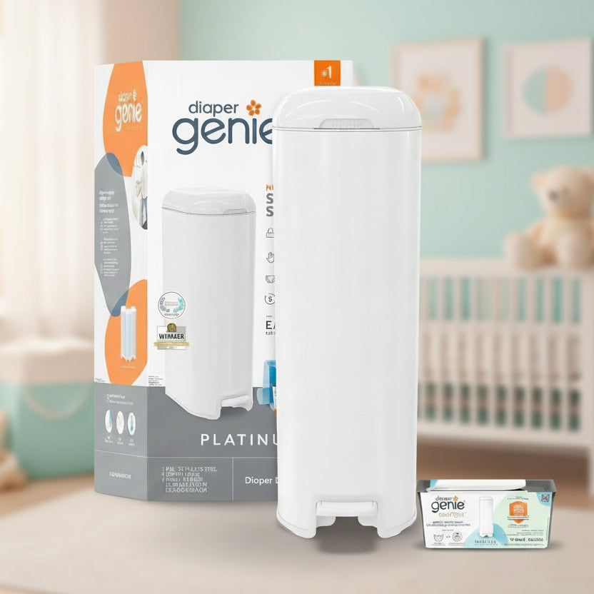 Platinum Pail (Lily White) Is Made in Durable Stainless Steel and Includes 1 Easy Roll Refill with 18 Bags That Can Last up to 5 Months.