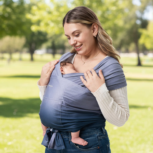 Baby Wrap Carrier, Easy to Wear Infant Carrier Slings, Lightweight Hands Free Baby Sling, Adjustable Baby Carriers for Newborn to Toddler 8-35 Lbs, Black